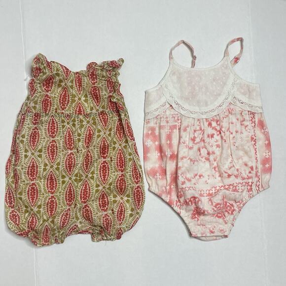Lot Of 4 Mimi & Maggie Baby Girl 6-12M Romper & Dress Artisan Designer Samples - Picture 2 of 6